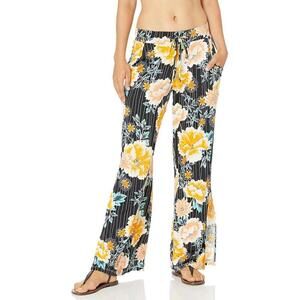 Bar III Womens Floral Stripe Printed Cover-Up Pants Size M